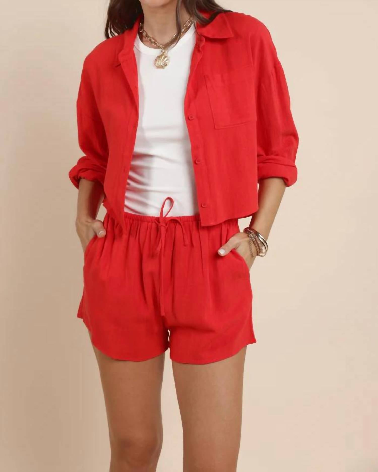 Sadie & Sage - Sugarloaf Loose Button Down Shirt - button - down - shirts - clothing - rayon