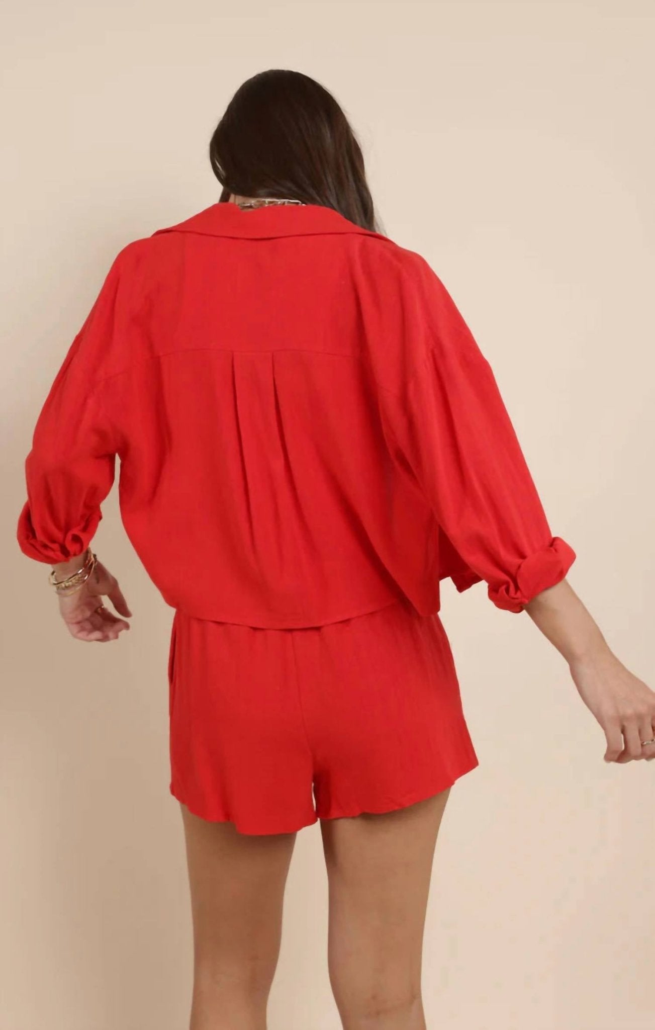 Sadie & Sage - Sugarloaf Loose Button Down Shirt - button - down - shirts - clothing - rayon