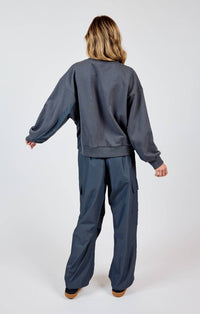 Sadie & Sage - Vita Elastic Waist Cargo Pants - clothing - grey - pants