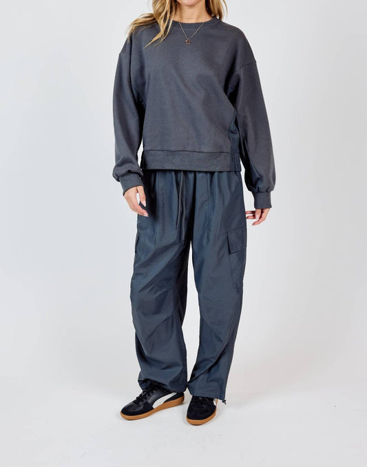 Sadie & Sage - Vita Elastic Waist Cargo Pants - clothing - grey - pants