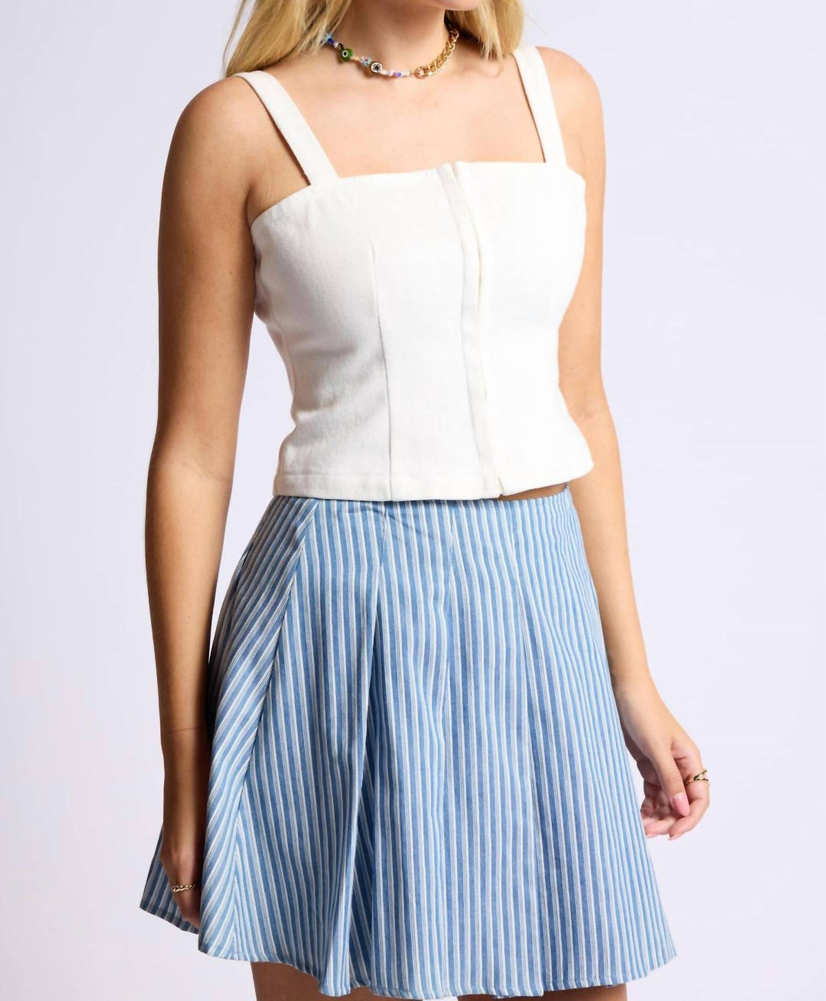 Sage The Label - Deliliah Bustier Hook & Eye Denim Top