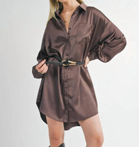Sage The Label - Flawless Oversized Shirt Dress