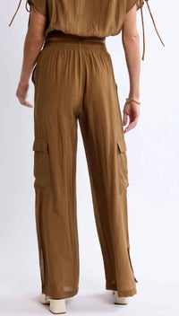 Sage The Label - Light A Fire Crinkled Cargo Pants
