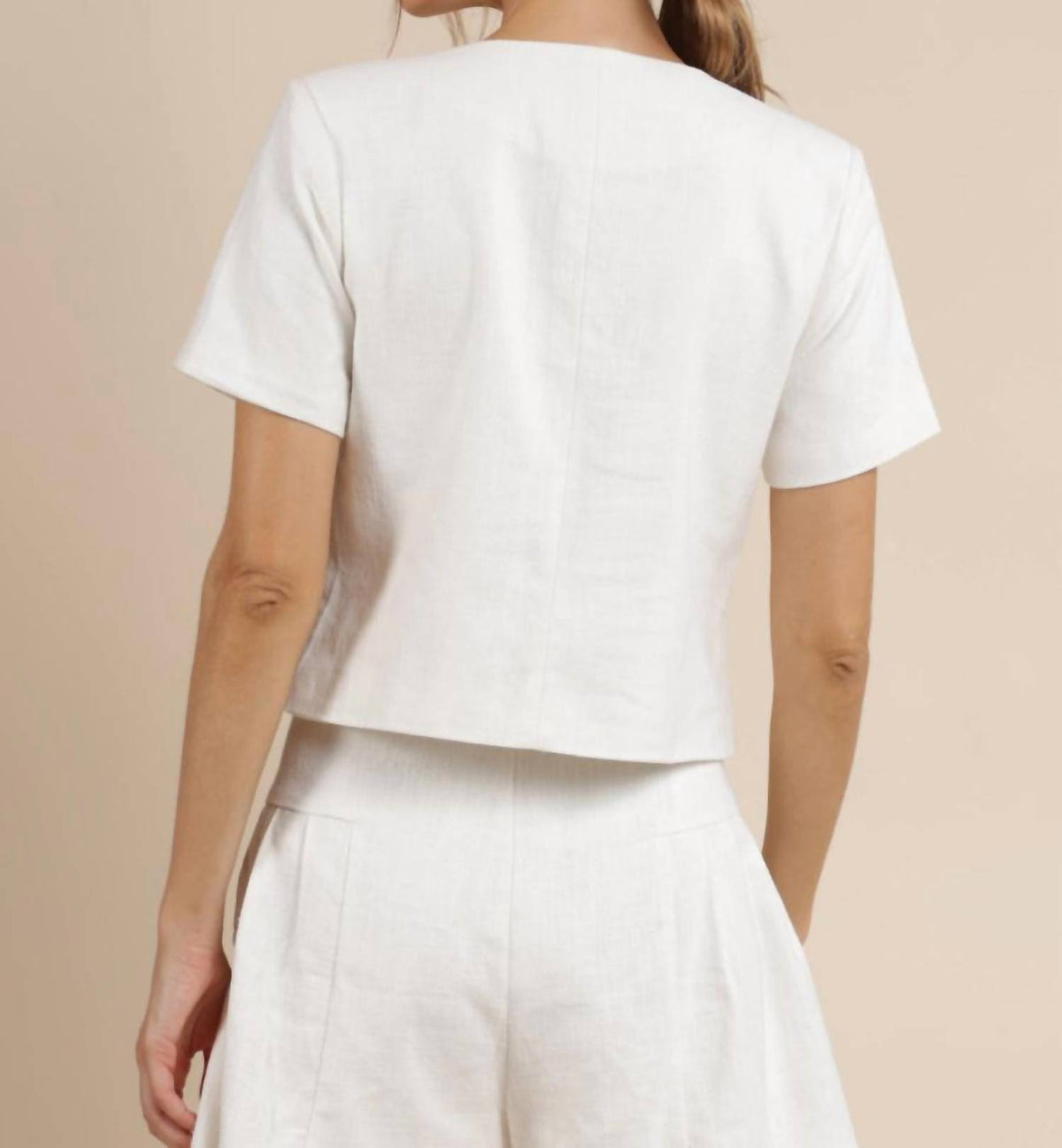 Sage The Label - Linen Short Sleeve Blazer
