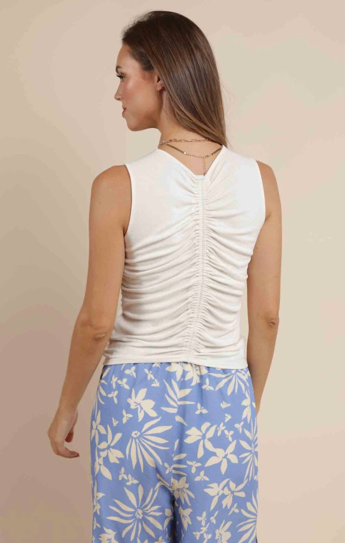 Sage The Label - Daylight Ruched Keyhole Tank