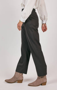 Sage The Label - High Up Pinstripe Trouser - black - clothing - pants