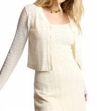 Sage The Label - Honey Cropped Cardigan - beige - cardigan - clothing