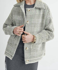 Sage The Label - Lola Plaid Sweater Jacket - casual - jacket - clothing - green