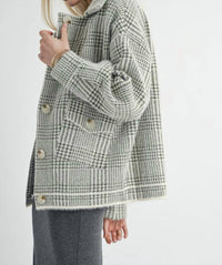 Sage The Label - Lola Plaid Sweater Jacket - casual - jacket - clothing - green