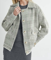 Sage The Label - Lola Plaid Sweater Jacket - casual - jacket - clothing - green