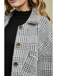 Sage The Label - Lola Plaid Sweater Jacket - black - casual - jacket - clothing