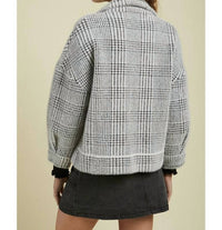 Sage The Label - Lola Plaid Sweater Jacket - black - casual - jacket - clothing