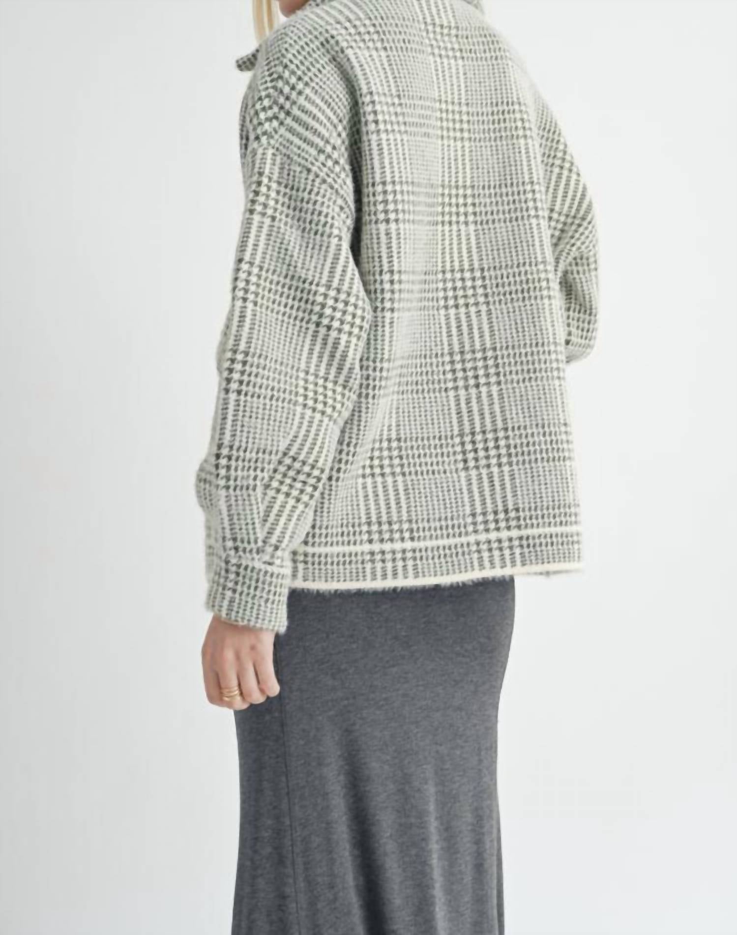 Sage The Label - Lola Plaid Sweater Jacket - casual - jacket - clothing - green