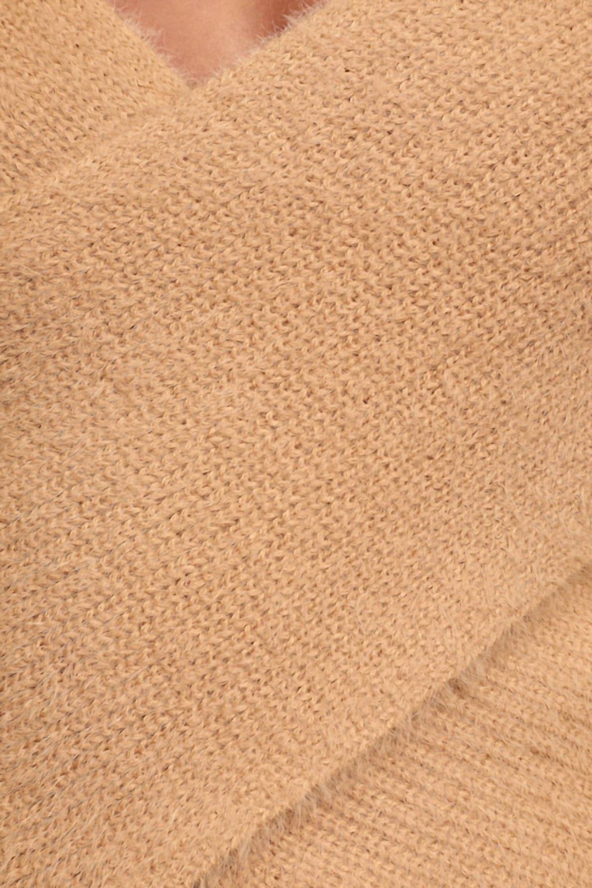 Sage The Label - Marah Eyelash Knit Cross Front Sweater