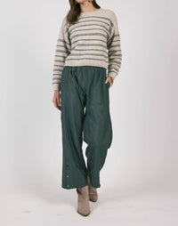Sage The Label - Recharge Snap Button Slit Detail Pants - clothing - green - pants