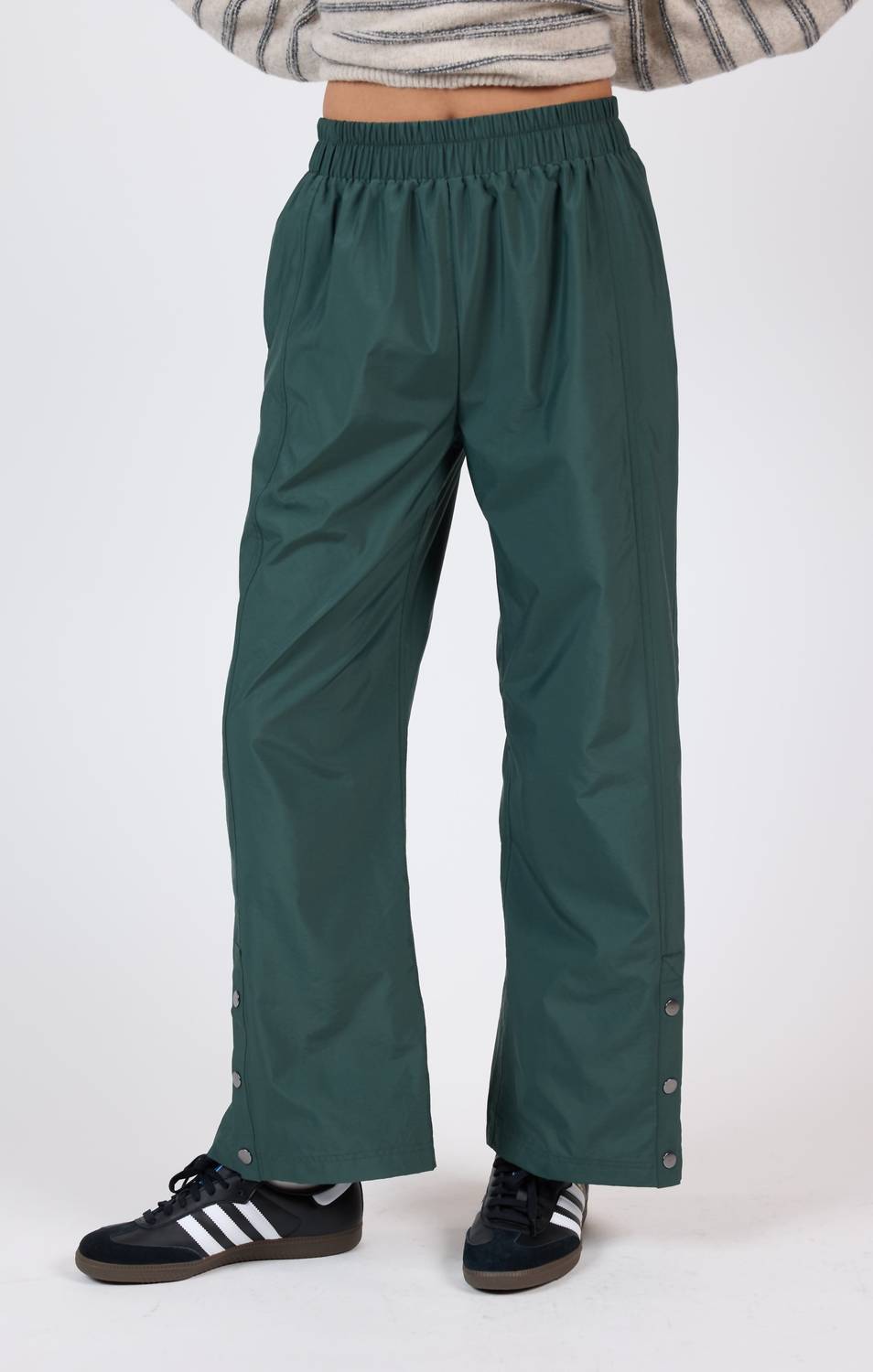 Sage The Label - Recharge Snap Button Slit Detail Pants - clothing - green - pants
