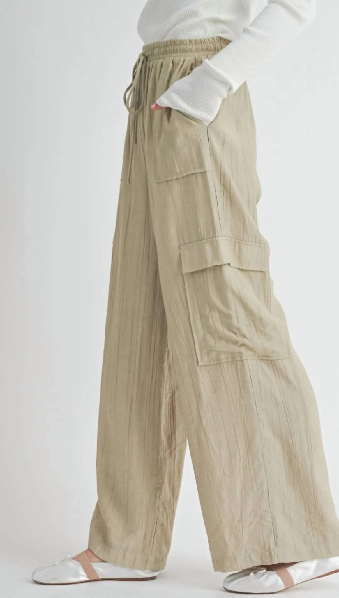 Sage The Label - Women's Clementine Crush Cargo Pants - beige - clothing - pants