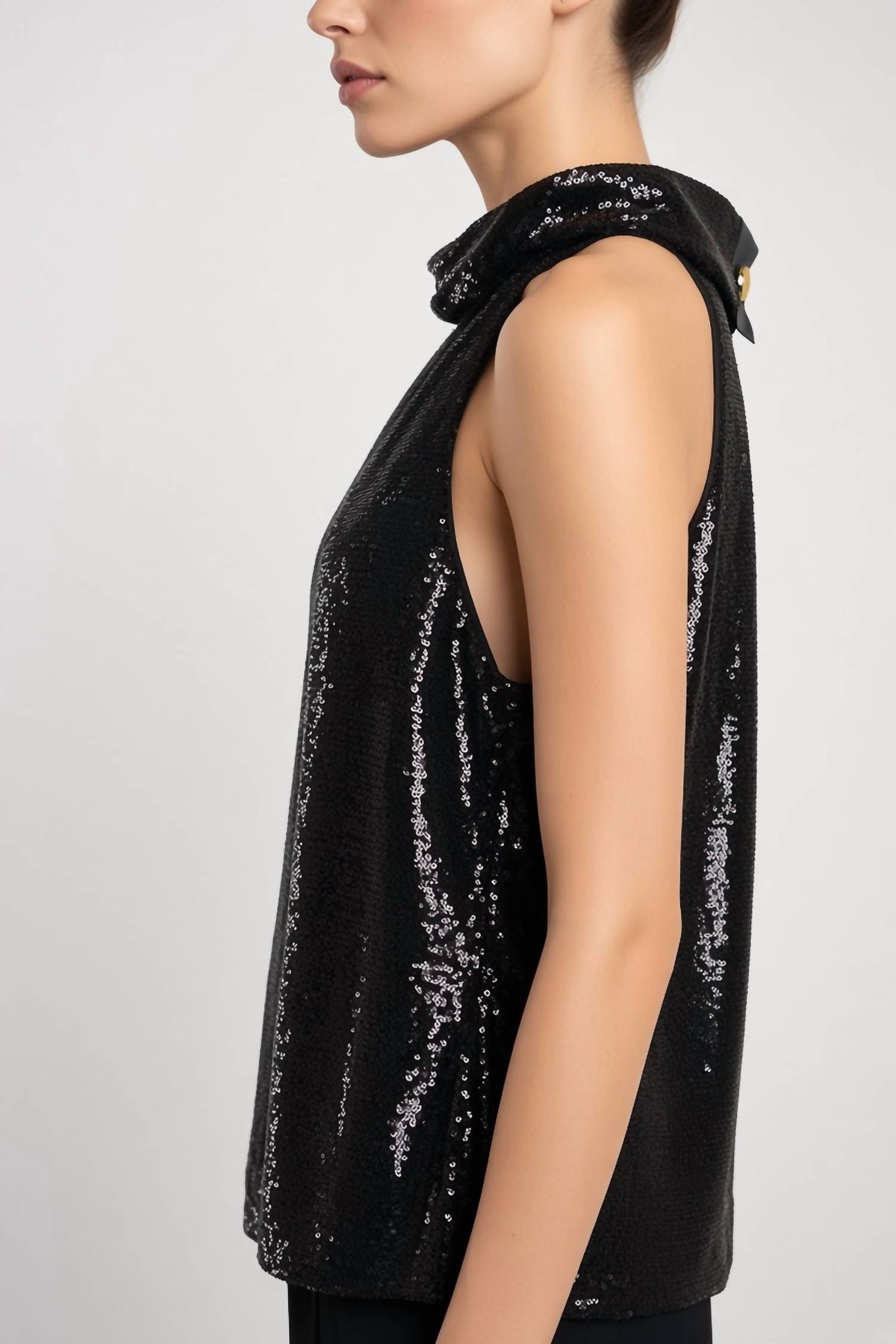 Sail To Sable - Sequins Cowl Neck Top