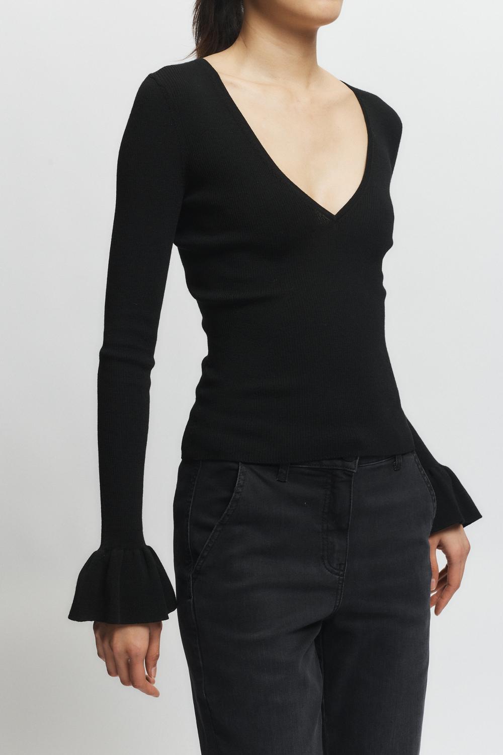 Saint Art - Watson Ruffle Knit Sweater