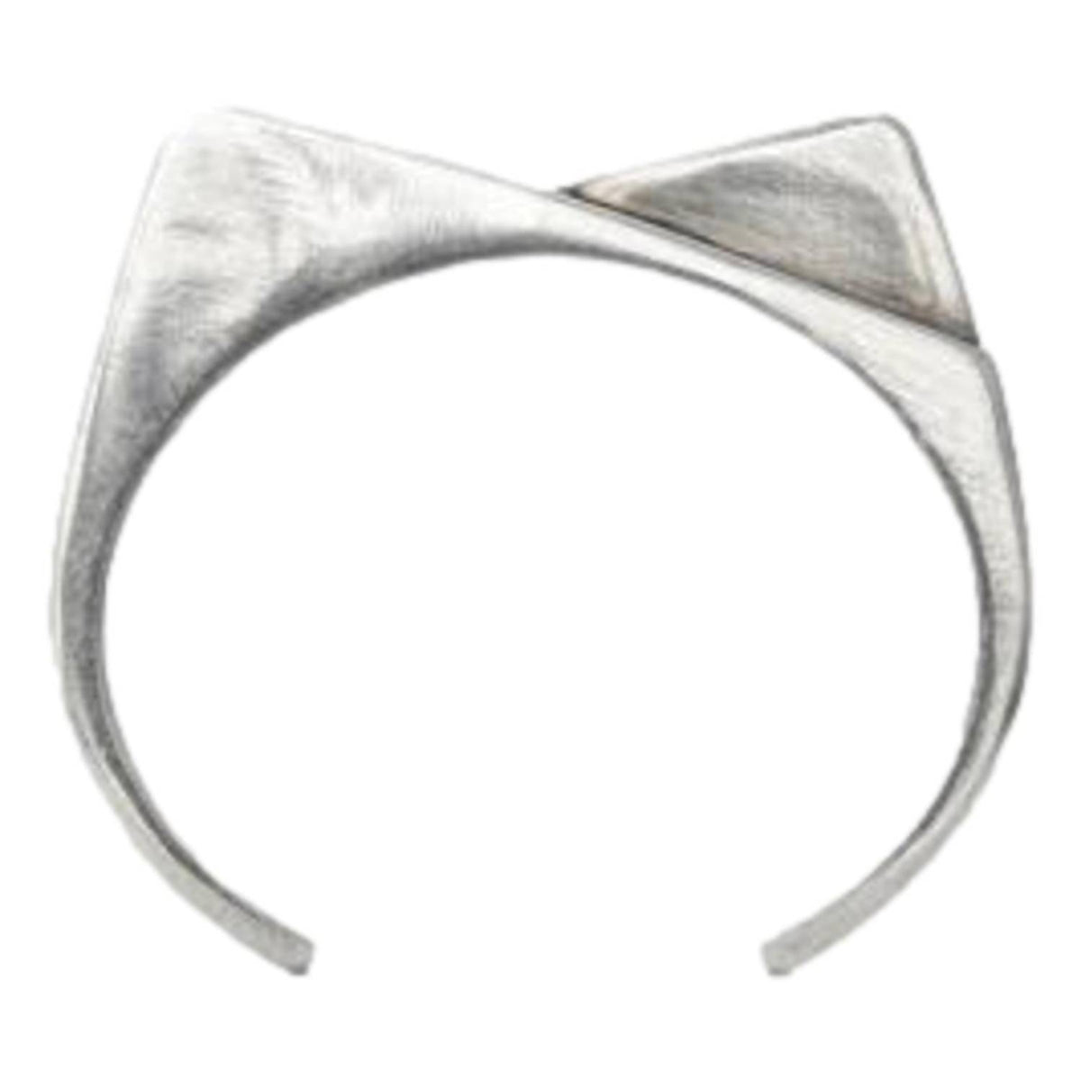 Saint Laurent - Women's Two Pentes Two-slope Oxidized Bracelet