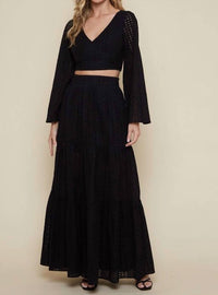 Saints & Hearts - Becky Eyelet Set - black - clothing - cotton