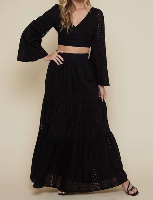 Saints & Hearts - Becky Eyelet Set - black - clothing - cotton