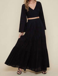 Saints & Hearts - Becky Eyelet Set - black - clothing - cotton