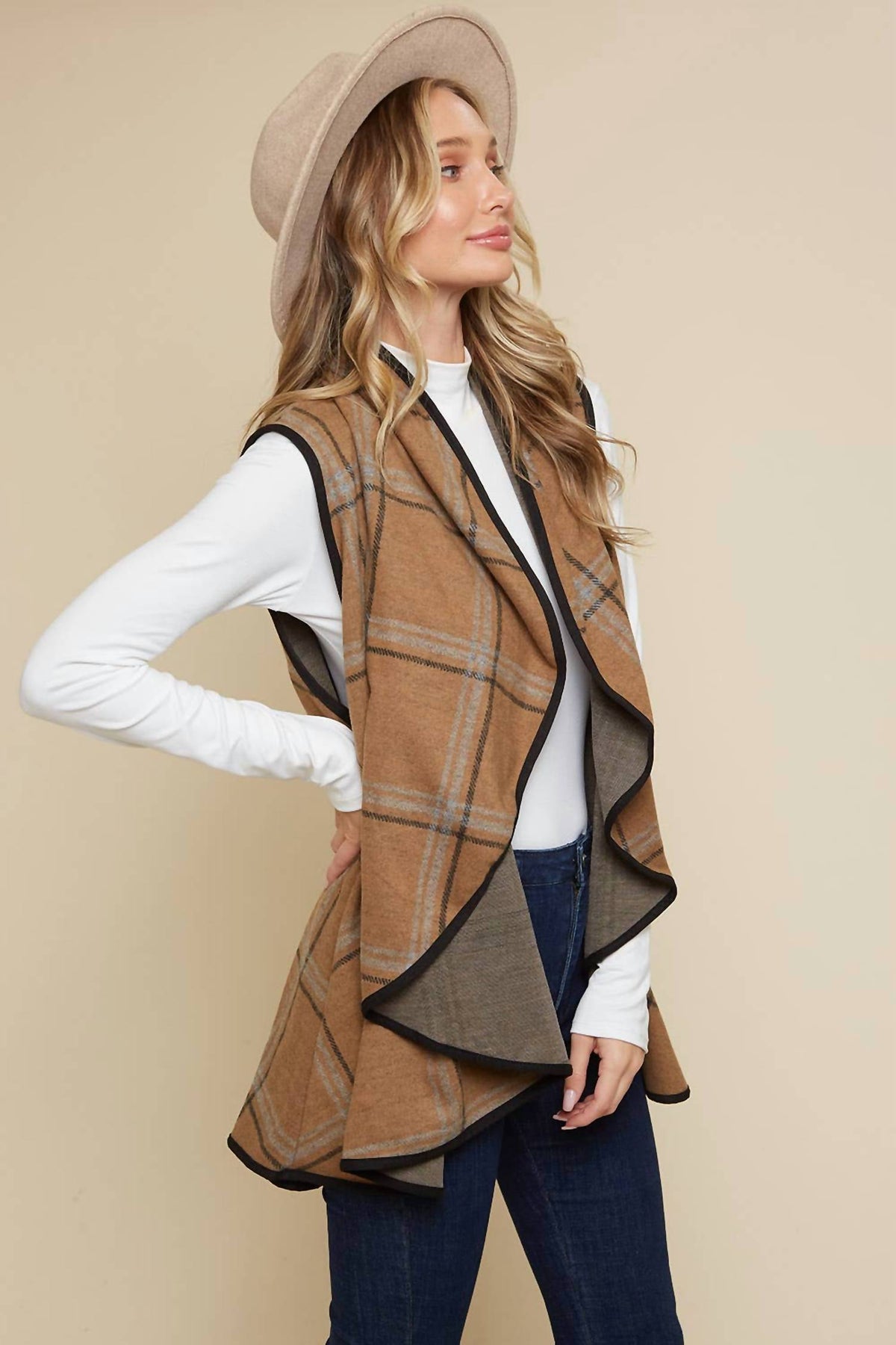 Saints & Hearts - Canyon Winds Plaid Cascade Vest