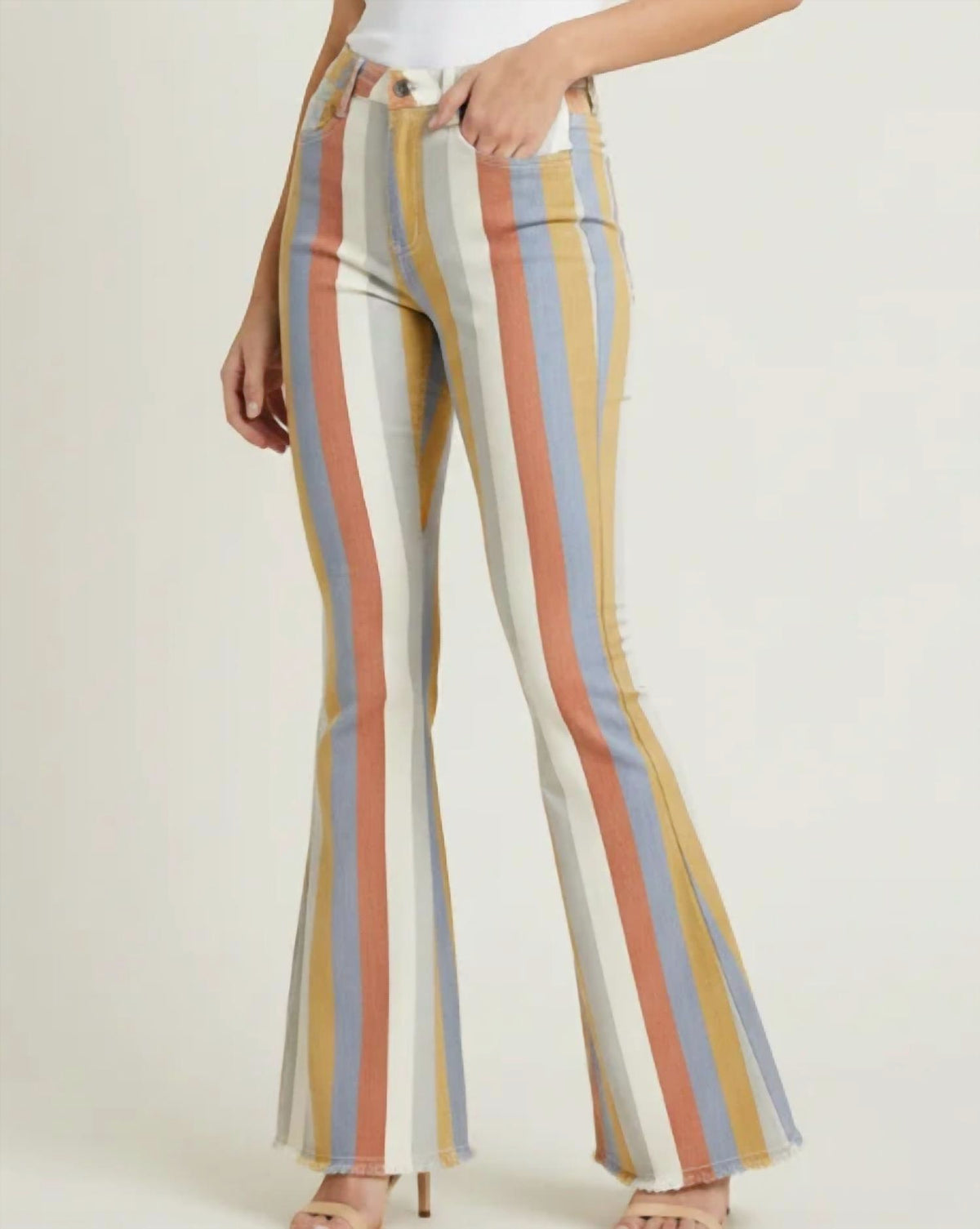 Saints & Hearts - Striped Denim Pants