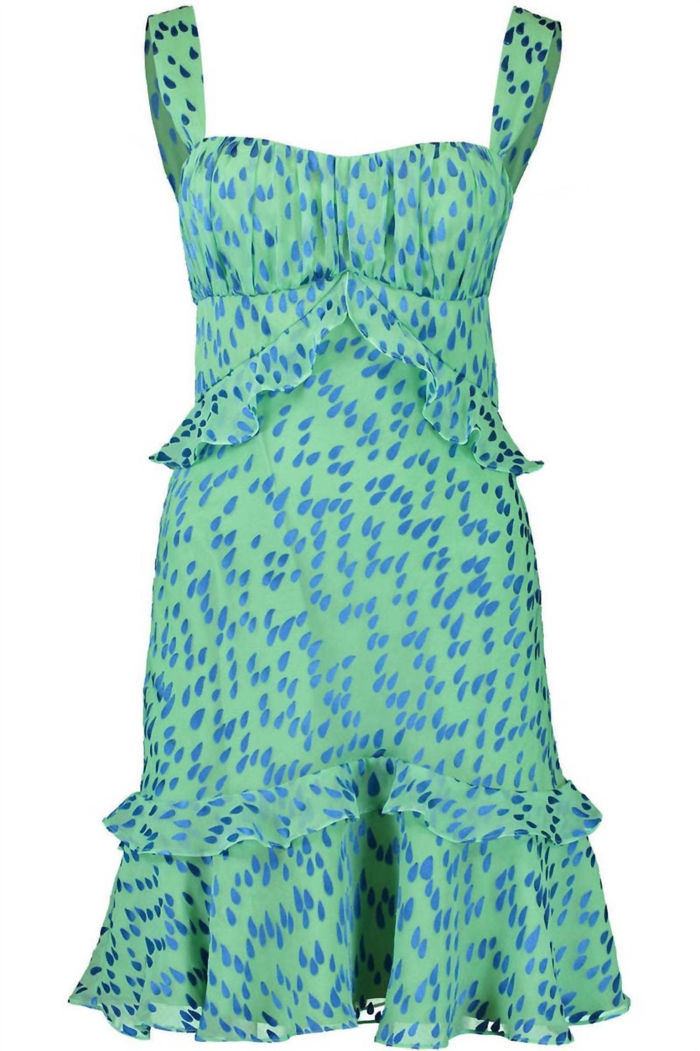 Saloni - Chandra Sleeveless Short Dress - blue - clothing - dresses