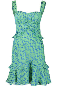 Saloni - Chandra Sleeveless Short Dress - blue - clothing - dresses