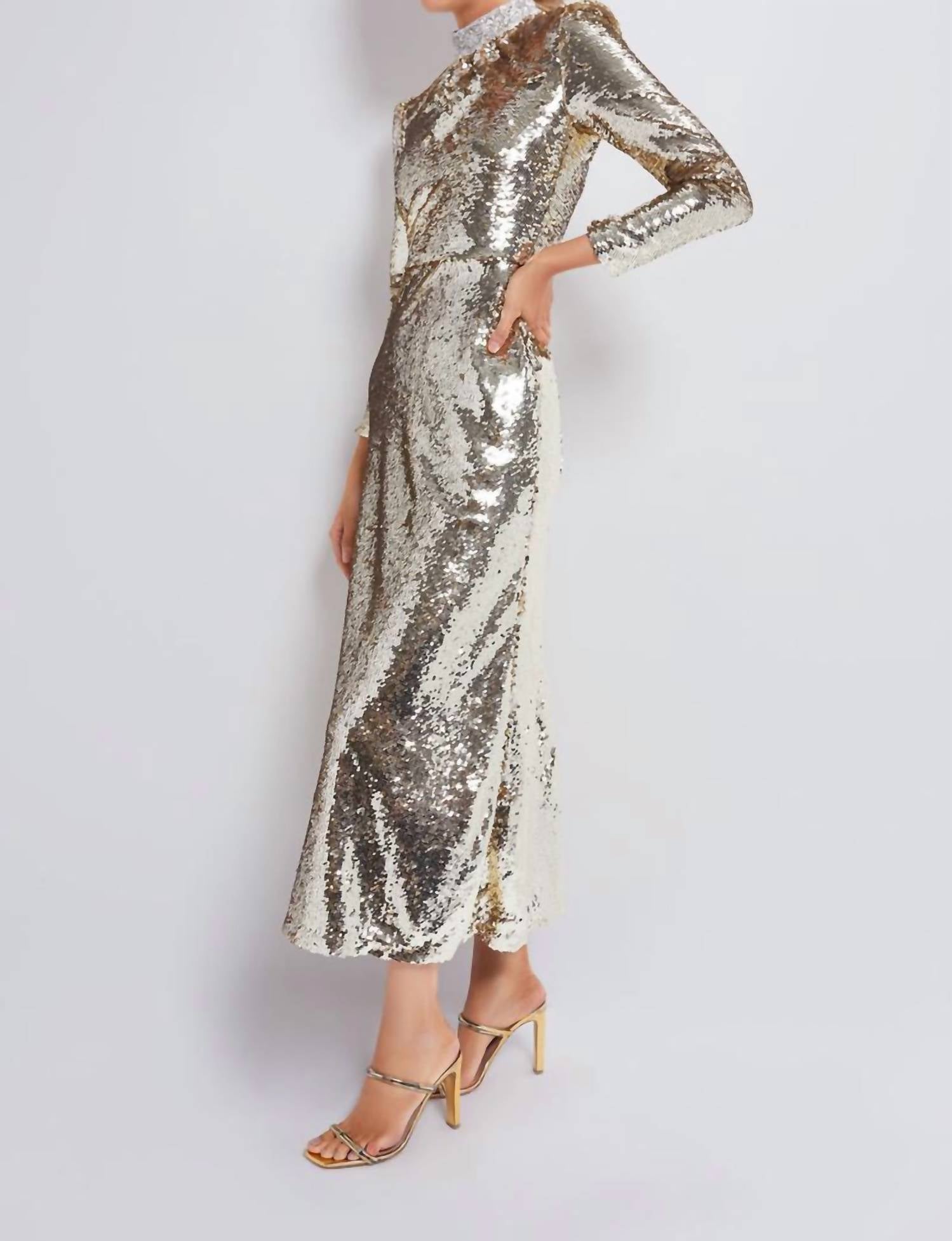 Saloni - Jena Embroidered Midi Dress - clothing - dresses - midi
