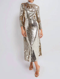 Saloni - Jena Embroidered Midi Dress - clothing - dresses - midi