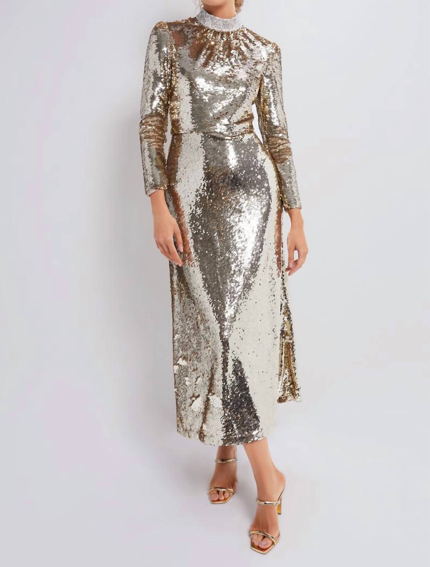 Saloni - Jena Embroidered Midi Dress - clothing - dresses - midi