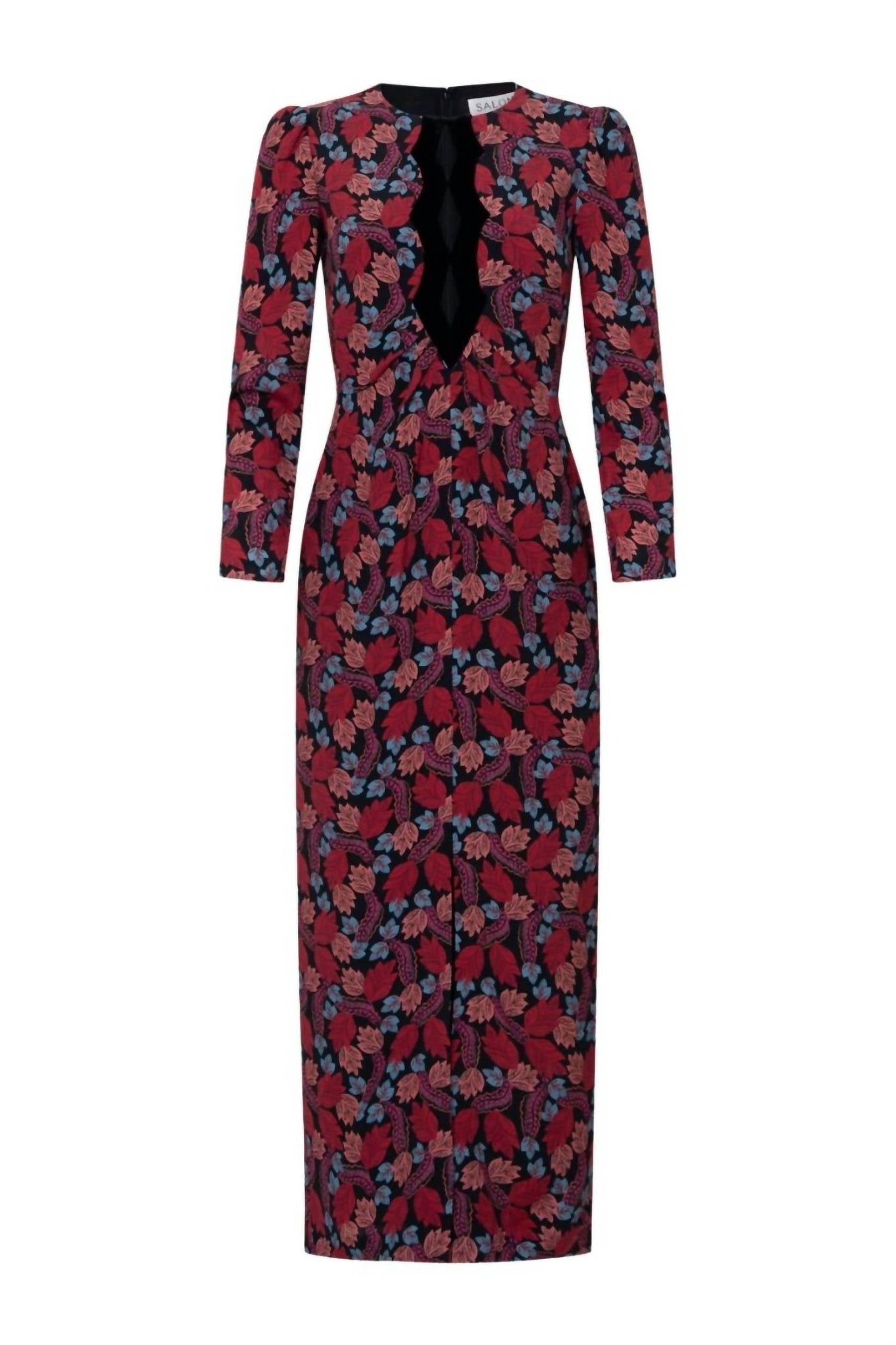 Saloni - Jinx Long Sleeve Midi Dress - clothing - dresses - floral