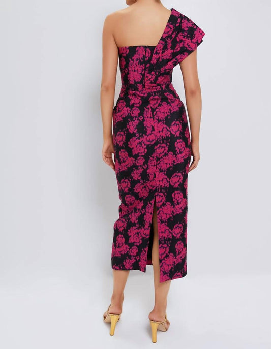 Saloni - Mona Asymmetrical Maxi Dress - clothing - dresses - floral