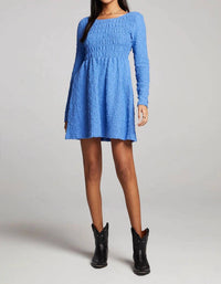 Saltwater Luxe - Adrianna Crinkle Dress - blue - clothing - cotton - blend