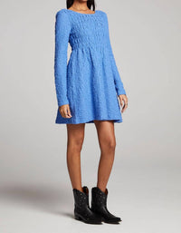 Saltwater Luxe - Adrianna Crinkle Dress - blue - clothing - cotton - blend