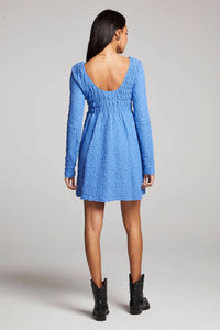 Saltwater Luxe - Adrianna Crinkle Dress - blue - clothing - cotton - blend