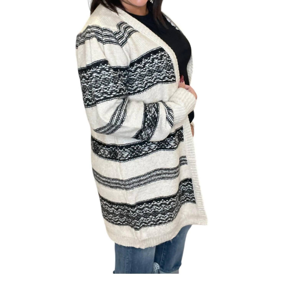 Saltwater Luxe - Marsha Patterned Open Cardigan