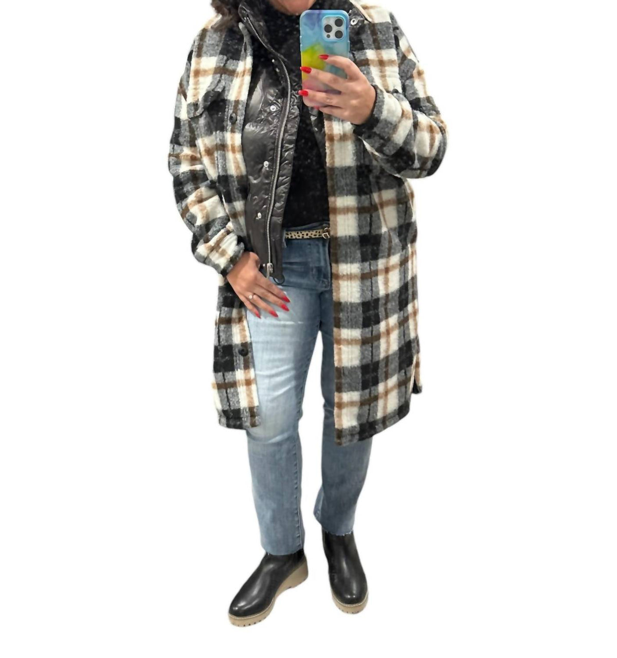 Saltwater Luxe - Nolin Plaid Button Up Jacket