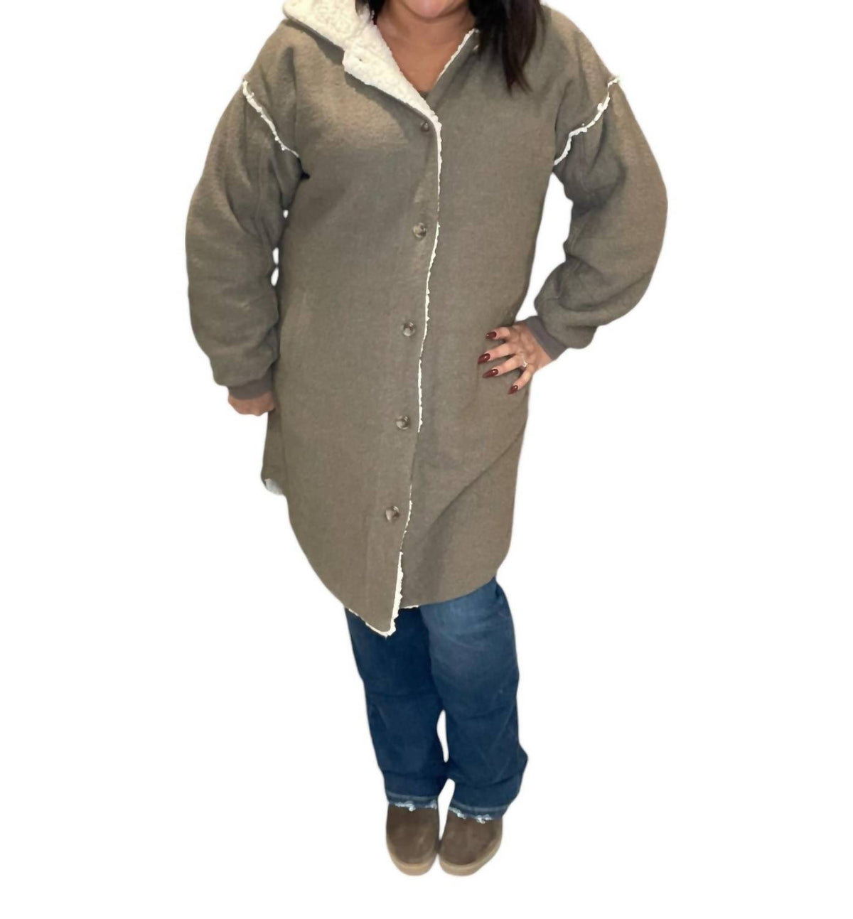 Saltwater Luxe - Sherpa Lined Open Jacket