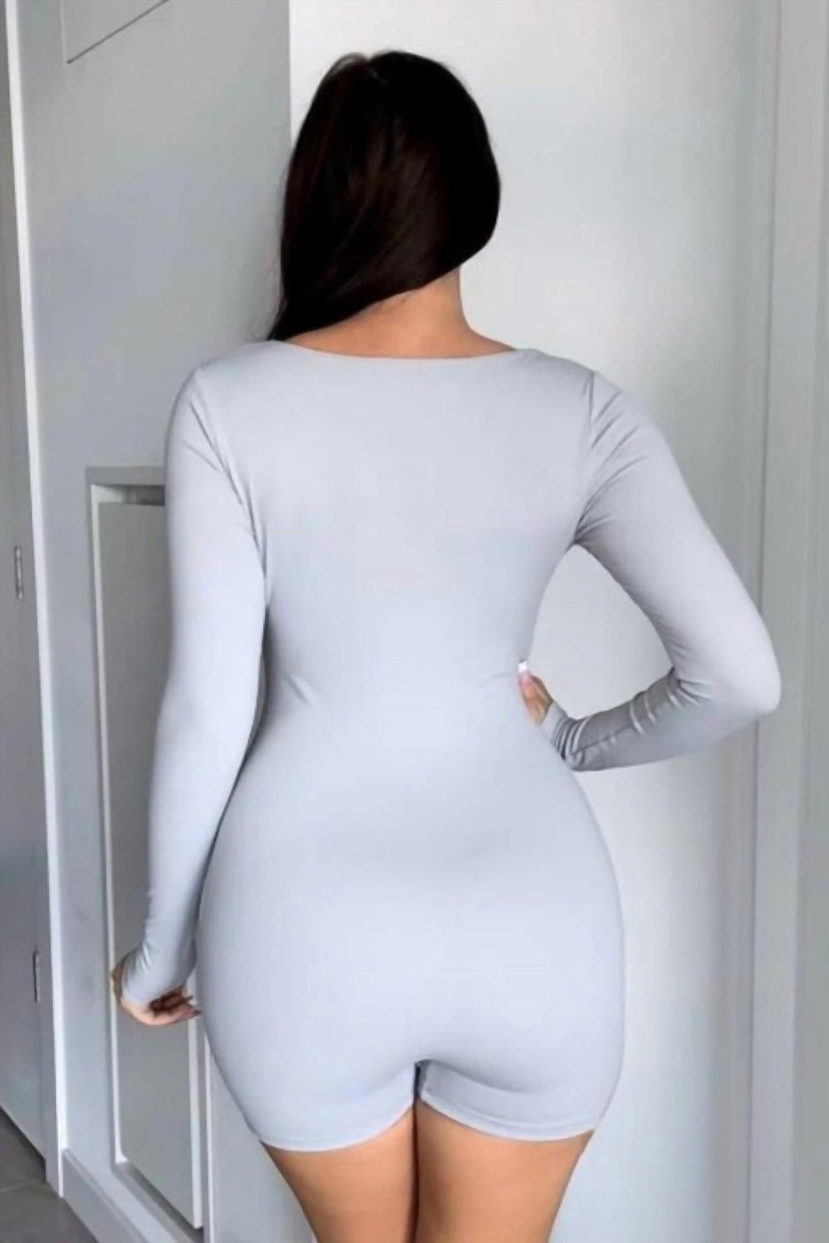 Salty - Erin Square Neck Long-Sleeve Romper