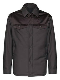 Salvatore Ferragamo - Men's Satin Panel Shirt Jacket