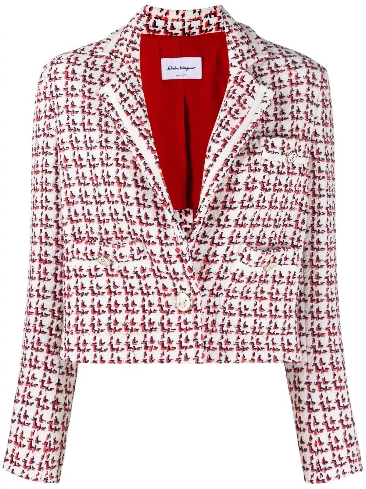 Salvatore Ferragamo - Patterned Boxy Jacket