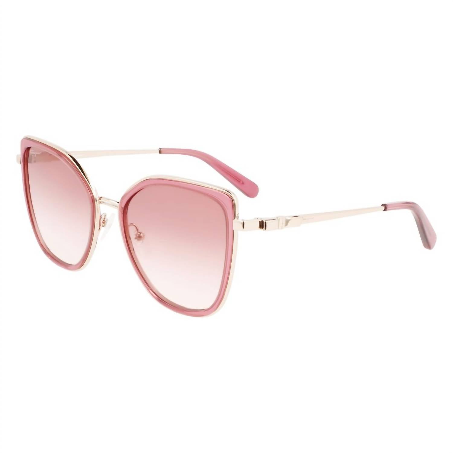 Salvatore Ferragamo - Women's Metal Sunglasses - accessories - metal - pink