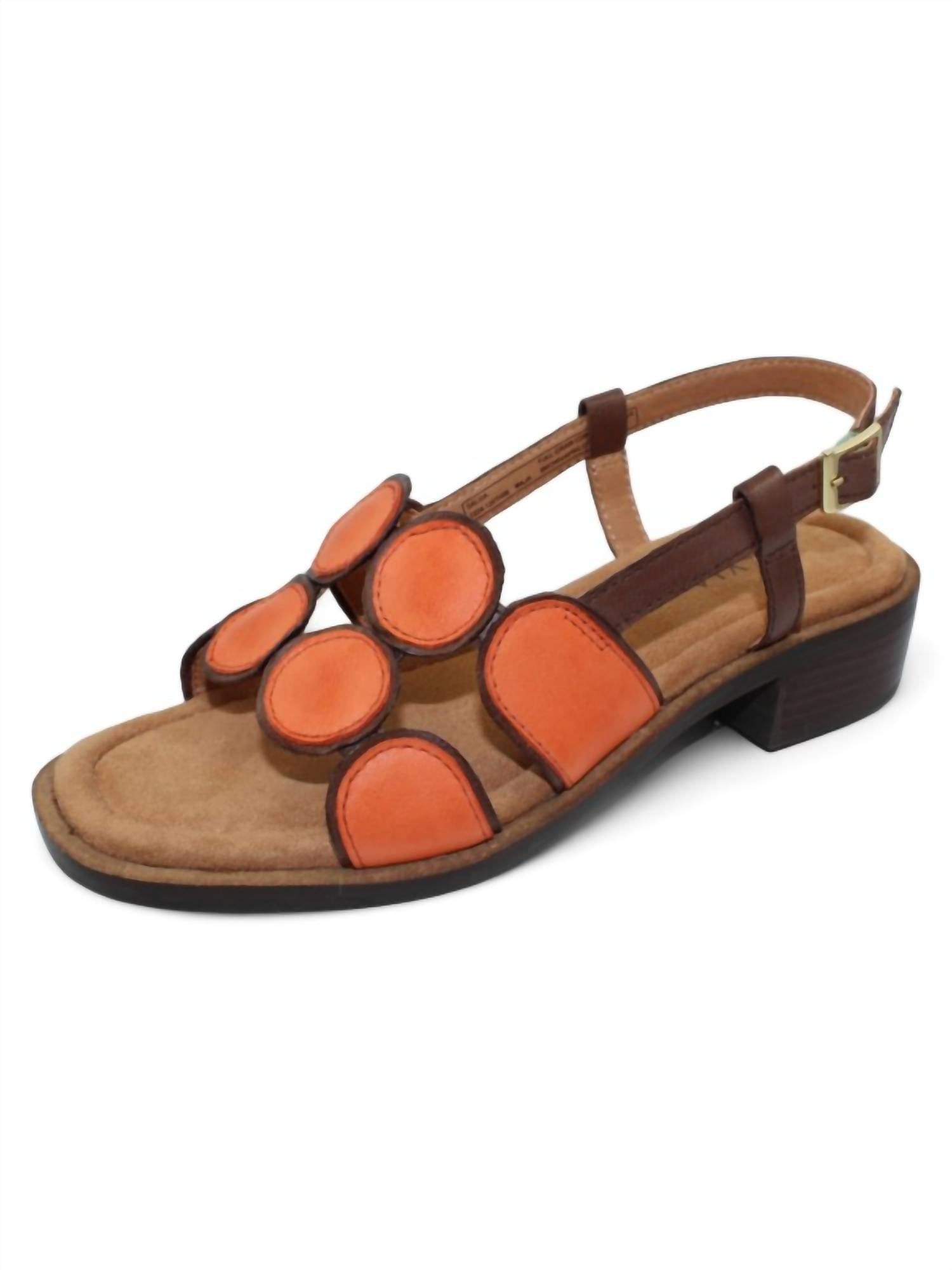 Salvia - Women's Maja Sandal - leather - orange - sandals