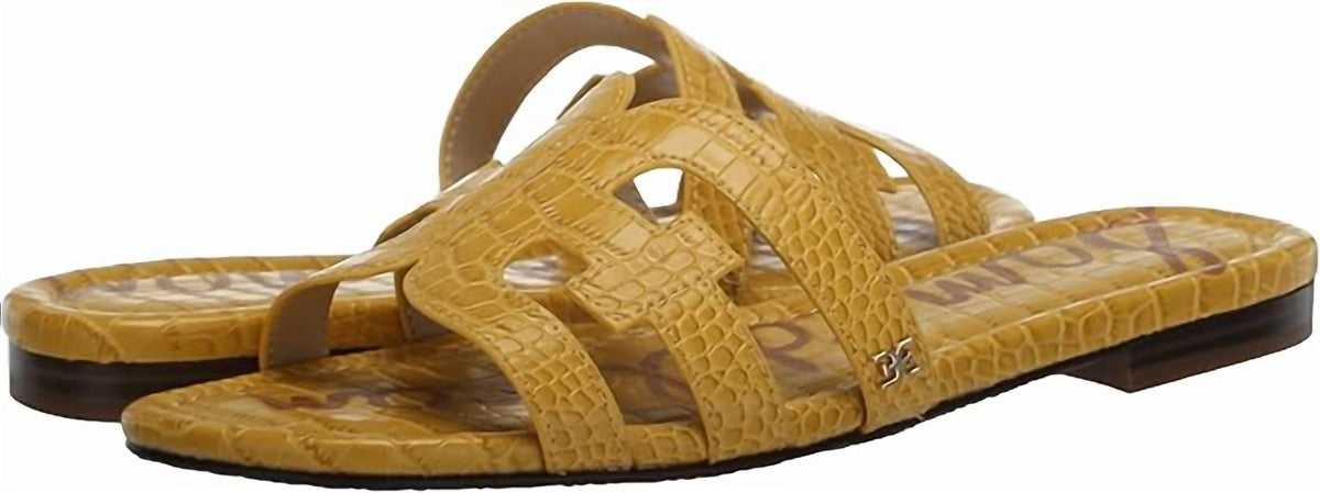 Sam Edelman - Women's Bay Slide Mule Open-toe Slip-on Leather Flat Sandals