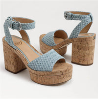 Sam Edelman - Women's Immie Ankle Strap Open Toe Block Heeled Sandals