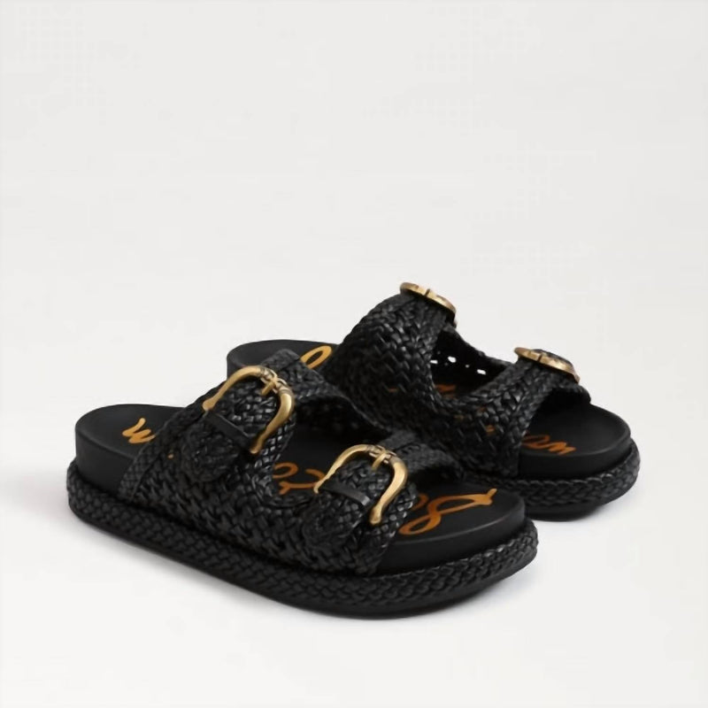 Sam Edelman - Women's Reid Buckle Platform Sandal - black - sandals - shoes